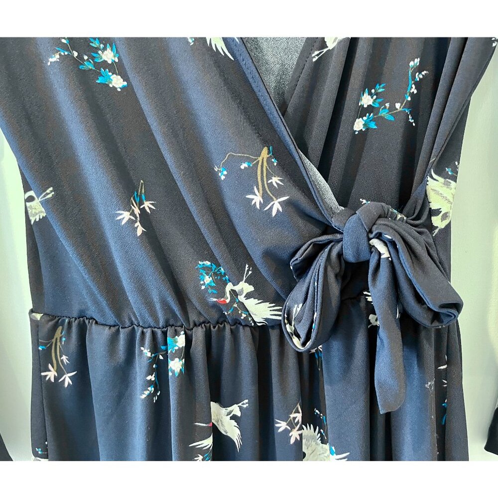 Simida Star Blue Short Patterned Romper With Flow… - image 3